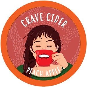 Crave Beverages Apple Peach Hot Cider Pods, Compatible Keurig 2.0 Brewers, 40 Ct - 1 of 4