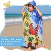 Catalonia 100% Cotton Kid's Crabs Hooded Bath Towel for Girls Boys Aged 2-6, Absorbent Toddler Towel Cape, Changing Robe for Pool Beach Bathroom - 3 of 4