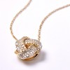 Ross-Simons 0.20 ct. t.w. Diamond Love Knot Pendant Necklace in 10kt Yellow Gold Size 16 - 3 of 4