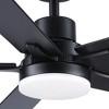 YUHAO 48 in.  Indoor Farmhouse Rustic Dual-Finish Blades Reversible DC Motor Ceiling Fan with Light and Remote Control - 3 of 4