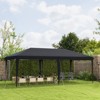 VisioGear 10'*20' Pop Up Canopy Tent, Outdoor Instant Gazebo Sun Shade Shelter for Catering, Wedding, Black, 230.4"*116.4"*104.4" - 2 of 4