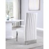 Meridian Furniture,Porsha Vegan Leather Dining Chair, Set of 2 - 3 of 4