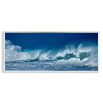 Stupell Industries Panoramic Tsunami Wave Splashing, 24" x 10"