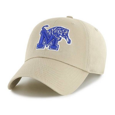 NCAA Memphis Tigers Khaki Fabric Washed Relaxed Fit Baseball Hat