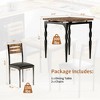 Dining Table Set for 2, 3 Piece Dining Table and Chairs Set of 2, Dining Table Set with Spiral Table Legs for Small Spaces - 2 of 4