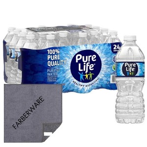 Pure Life Purified Bottled Water, 16.9 Fl Oz - 24 Pack - 1 of 2
