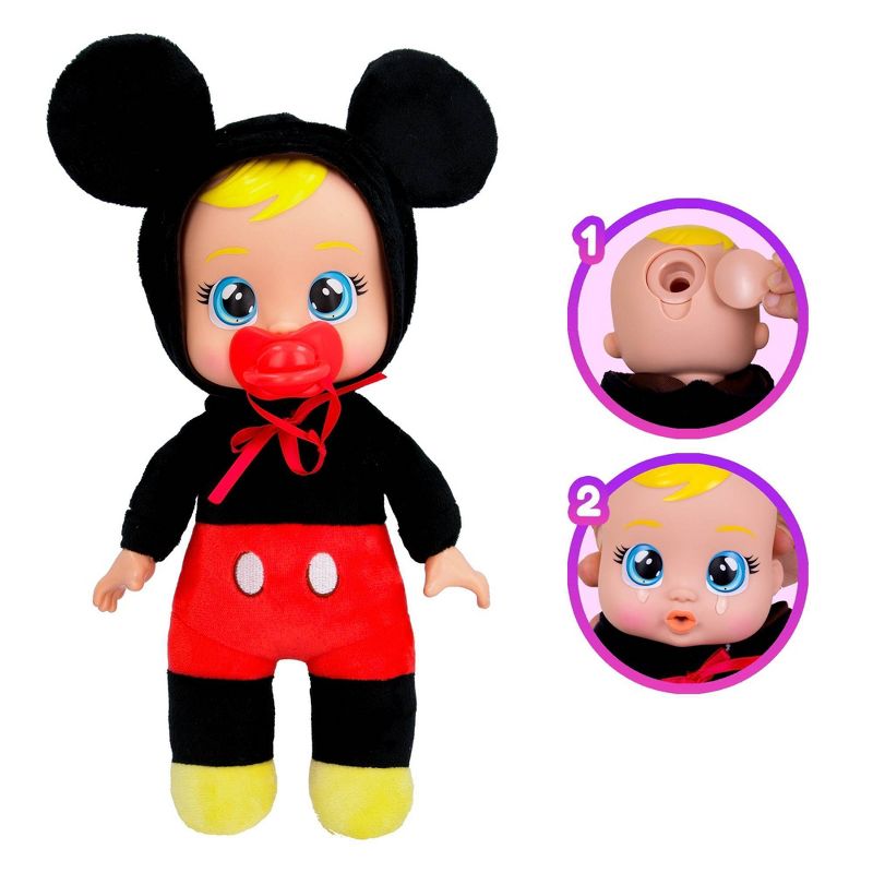 Cry Babies Disney 9&#34; Plush Baby Doll Tiny Cuddles Inspired by Disney Mickey Mouse That Cry Real Tears, 3 of 7