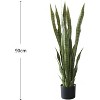 Acekool Artificial Snake Plant with Pot, Realistic Faux Sansevieria, Lush Indoor Outdoor Greenery for Home, Office, Patio, or Garden Decor - 2 of 4