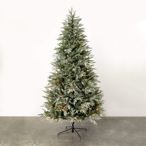 9'H Sullivans Snowy Lit Christmas Tree, Green - 1 of 2