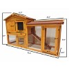 GDFStudio Norton Modern 55.5" Solid Wood and Metal Rabbit Hutch with Ladder - 3 of 4