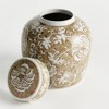 Plum & Post Province Lotus Lidded Jar - Brown & White Chinoiserie - 4 of 4
