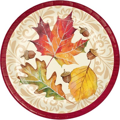 fall paper plates