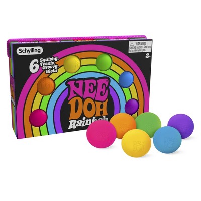 Schylling NeeDoh Rainboh Teenie 6 Pack