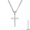 Steeltime 24" Men's stanless steel and simulated diamonds cross pendant - 3 of 4