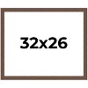 PosterPalooza | 32x26 Wide Barnwood Picture Frame, UV Acrylic, 6 Finishes - Grey, Brown, White, and Black - 2 of 4