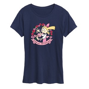 Women's - Hey Arnold! - Valentine's I Love You Short Sleeve Graphic T-Shirt - 1 of 4
