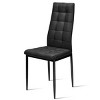Tangkula Set of 4 Dining Chairs Metal Frame High Back Fabric Cushion Kitchen - 3 of 4