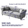 NicBex Button Tufted 85.5 Inch 3-seater Sofa with Rolled Arms and 2 Pillows for Office,Living Room,Apartment,Gray - 3 of 4