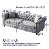 NicBex Button Tufted 85.5 Inch 3-seater Sofa with Rolled Arms and 2 Pillows for Office,Living Room,Apartment,Black - image 3 of 4