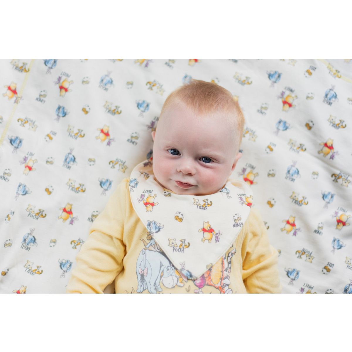 Disney Winnie the Pooh,Lion King,Pixar Monsters Inc.,Princess Baby Sleep N' Play Coverall Bib Blanket and Burp Cloth 4 Piece Outfit Set Newborn - thumbnail 9