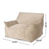 Christopher Knight Home Geoffrey Modern 43" Velvet Bean Bag Chair with Armrest - 3 of 4