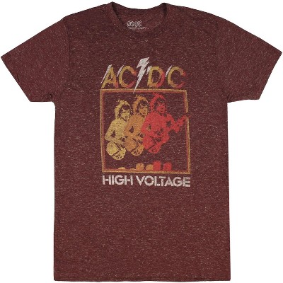 AC/DC Men's High Voltage Angus Young Graphic T-Shirt (Medium))-Merlot