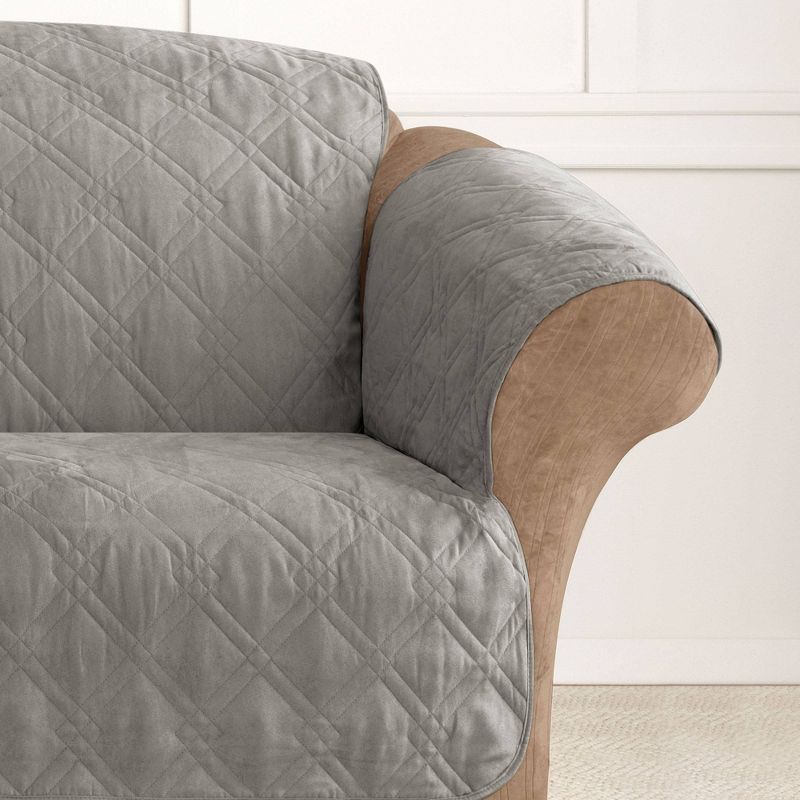 Microfiber Non-Skid Sofa Furniture Protector - Sure Fit, 4 of 5