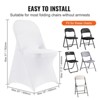 VEVOR Stretch Spandex Folding Chair Covers, Universal Fitted Chair Cover, Removable Washable Protective Slipcovers, for Wedding (30PCS White) - 4 of 4