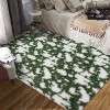 6'x9'High Pile Runner Rug Machine Washable, Non-Slip Shaggy Abstract Carpet for Hallway Bedroom, No-Shedding Soft Entryway Rug,Green - 4 of 4