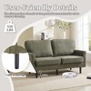 CAVINAS Mid Century Modern Loveseat Sofa, 2 Seater Sofa Couches for Living Room, Comfy Couch with USB & Removable Pillow Cover - 4 of 4