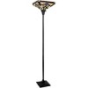 Chloe Lighting Vincent Tiffany-Style Dark Bronze 1 Light Torchiere Floor Lamp 14 Inch Shade - 2 of 4