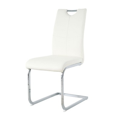 NicBex C-shaped Dining Chair Set of 2 Modern Upholstered Faux Leather Side Chair with Metal Legs for Dining Room