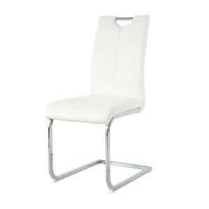 NicBex C-shaped Dining Chair Set of 2 Modern Upholstered Faux Leather Side Chair with Metal Legs for Dining Room - 1 of 4