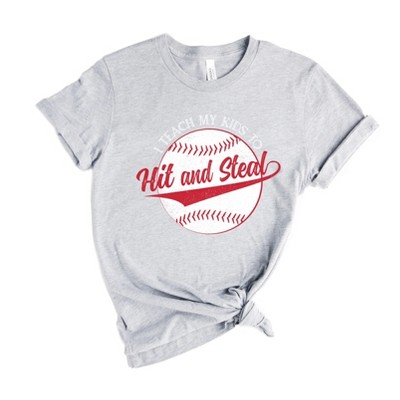 Simply Sage Market Women's I Teach My Children To Hit and Steal Short Sleeve Graphic Tee