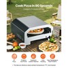 VEVOR Outdoor Pizza Oven, 16 in Propane Gas Pizza Maker, Portable Pizza-Cooker with  Electric Rotation, Thickened Pizza-Stone, Carry Bag, Black - 3 of 4