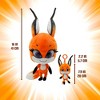 Miraculous Ladybug Kwami Plush Kit, Mon Ami, 9-Inch Plush with Resin Eyes and Lifesize 5-Inch Stuffed Toy with Matching Backpack Keychain - 4 of 4