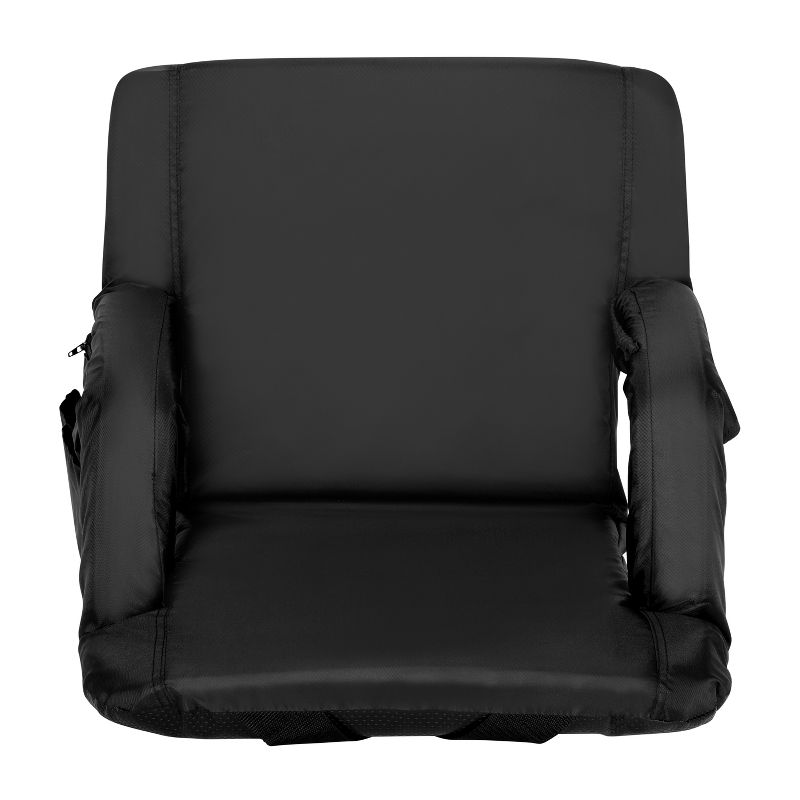 Flash Furniture Portable Lightweight Reclining Stadium Chair with Armrests, Padded Back & Seat with Dual Storage Pockets and Backpack Straps, 6 of 18