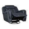 Swivel Glider Recliner Chair, Breathable Faux Leather Upholstery, Solid Wood Frame, Living Room Furniture, 1-Piece - 4 of 4