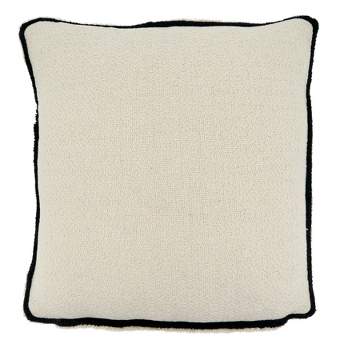 Saro Lifestyle 471.BR28SD 28 in. Urban Faux Cowhide Down Filled Floor Pillow, Brown