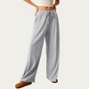Anna-Kaci Women’s Soft Ribbed Pants with Wide Relaxed Legs Adjustable Drawstring Waistband and Stretch Fabric - 4 of 4