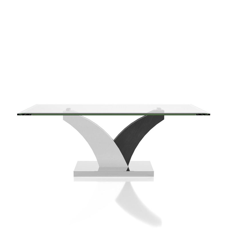 Niessa Contemporary Coffee Table White/Dark Gray/Chrome - HOMES: Inside + Out, 6 of 8