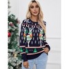Coolmee Women's Ugly Christmas Sweater Casual Knitted Pullover Sweaters Long Sleeve Crew Neck Jumper Tops - 2 of 4