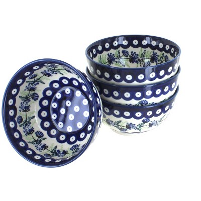 Blue Rose Polish Pottery Sweet Annie Dessert Bowl Set