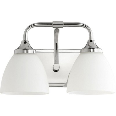 Quorum Lighting Enclave Glass 2-Light Polished Nickel Wall Sconce