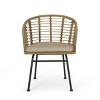PAGED Outdoor Chairs Wicker Patio Dining Chairs with Water-Resistant Cushions and Woven Finish for Patio, Garden, Yard - 2 of 4