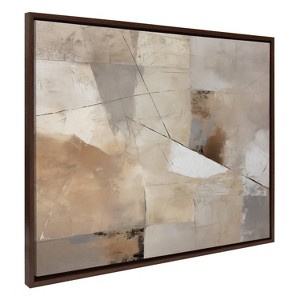 Kate & Laurel All Things Decor 31.5"x41.5" Sylvie Contemporary Neutral Textured Abstract Framed Canvas by The Creative Bunch Studio Brown - 1 of 4