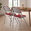 coucheta Metal Folding Chair with Non-Slip Foot Pads, Chair with Cotton Linen Seat and Metal Support - 4 of 4