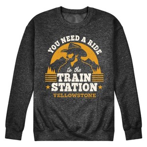 Men's - Yellowstone - You Need A Ride To The Train Station Graphic Fleece Sweatshirt - 1 of 4