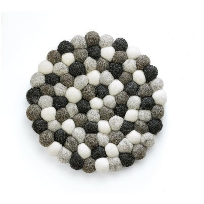 CILIO VIRGIN WOOL TRIVET "GRIGIO"