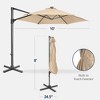 Best Choice Products 10ft 360° Rotating Cantilever Offset Hanging Patio Umbrella - 2 of 4